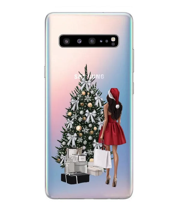 Новогодний чехол для samsung Galaxy S6 S7 Edge S8 S9 Plus Note 9 Merry Christmas мягкий чехол для samsung Galaxy S10 Lite S10Plus - Цвет: TPU