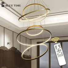 Современный светодиодный светильник для гостиной, столовой, кухни, круглый белый и черный и золотой алюминиевый корпус, светодиодный освещение, люстра