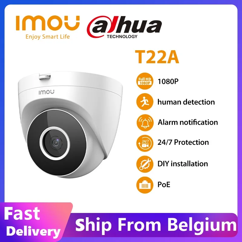 Dahua Imou IPC T22A 1080P HD H.265 камера для глазного яблока PoE обнаружения человека и движения