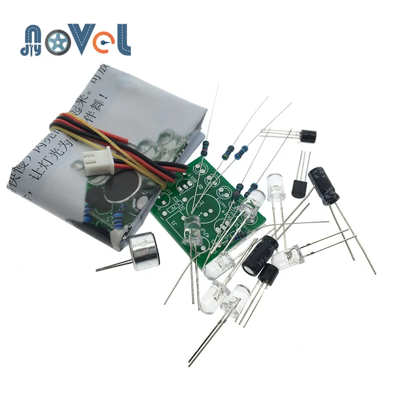

3V-5.5V Voice activated Control lamp LED Melody Light Module DIY Electronic Funny Kit Production Suite Learning PCB laboratory