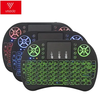 

Vmade i8 Backlit Keyboard English Russian Spanish 3 Color Mini Wireless Air Mouse 2.4GHZ Touchpad Laptop For Android Box X96