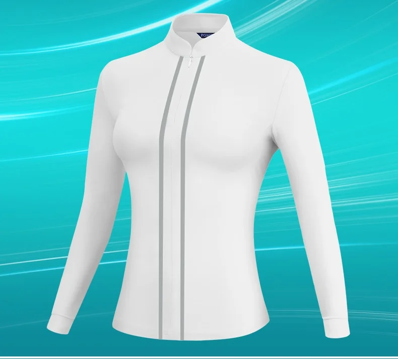 PGM Women Golf Jacket Long Sleeve Keep Warm Windbreaker Ladies Stand Collar Casual Shirt Golf Training Clothing D0800