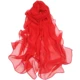Georgette-bufanda de seda de Color puro para mujer, chal femenino de simulación monocromática a la moda para viajes, chal de playa, venta al por mayor