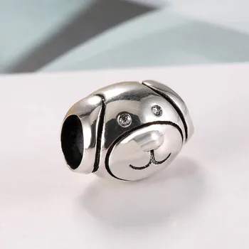 

Authentic S925 Sterling Silver DIY Jewelry Devoted Dog Charms fit Pandora Bracelet Bangle Girl Gift