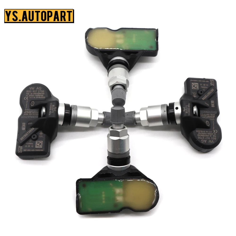 Система контроля давления в шинах 433 МГц для Volkswagen Arteon Caravelle Crafter Combi Eos Golf Je tta Polo TPMS сенсор 5Q0907275B