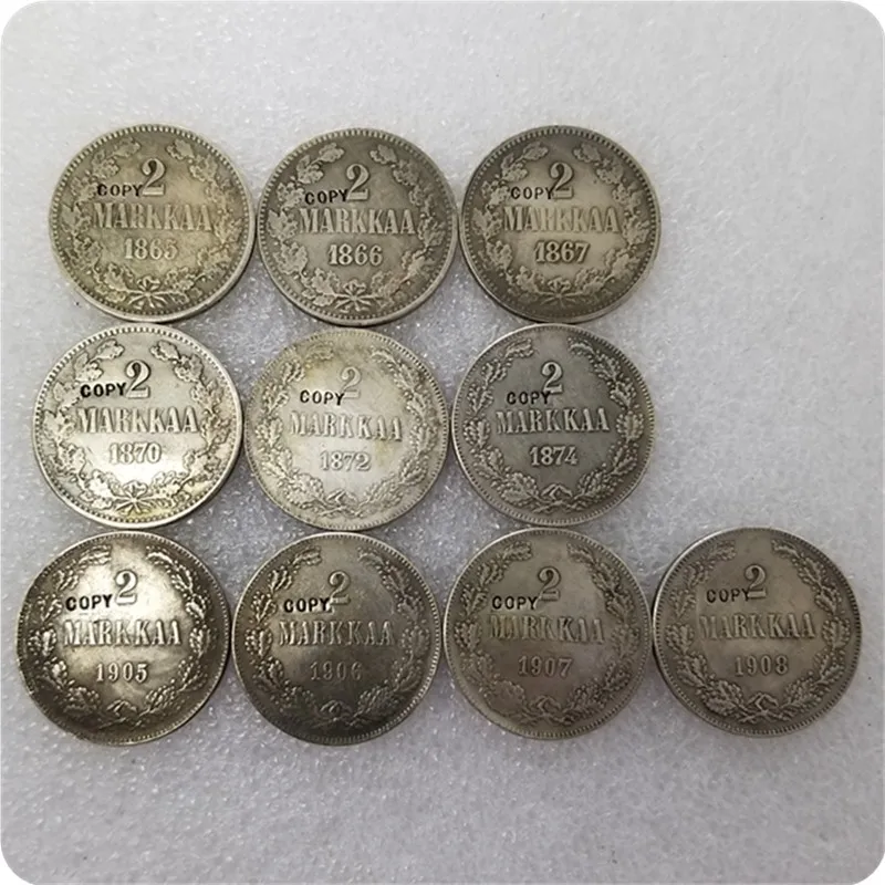 1865 S-1874 S Finland 2 markkaa имитация монеты