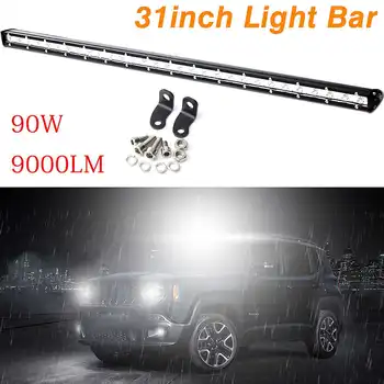 

1Pcs 31inch 90W LED Work Light Bar Spot Flood Combo Beam Lamp For SUV Off Road Truck Roof Light Dome Spot Lamp