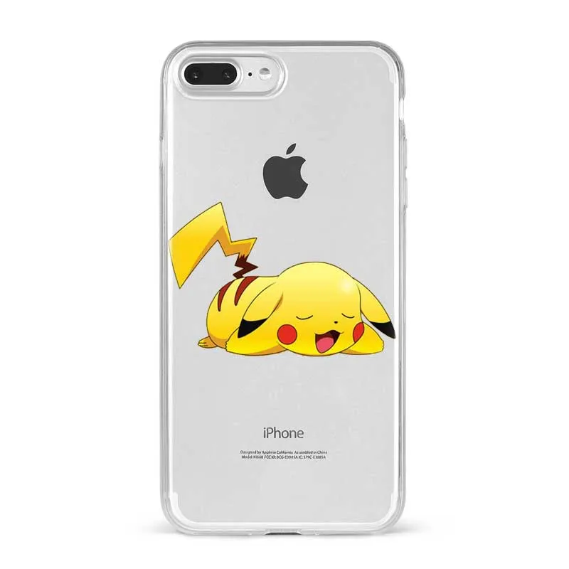 Забавный Милый Pocket ELF Pikachue Мягкий силиконовый прозрачный чехол для телефона Funda чехол для iPhone 5S, SE 6 6s 7 8 Plus X XR XS MAX