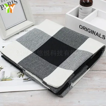 

Northern European -style Plaid Rug Home Living Room Rug Anti-slip Insulated Rug Rug Mat Finished Product Rug Yuan Piece Cotton