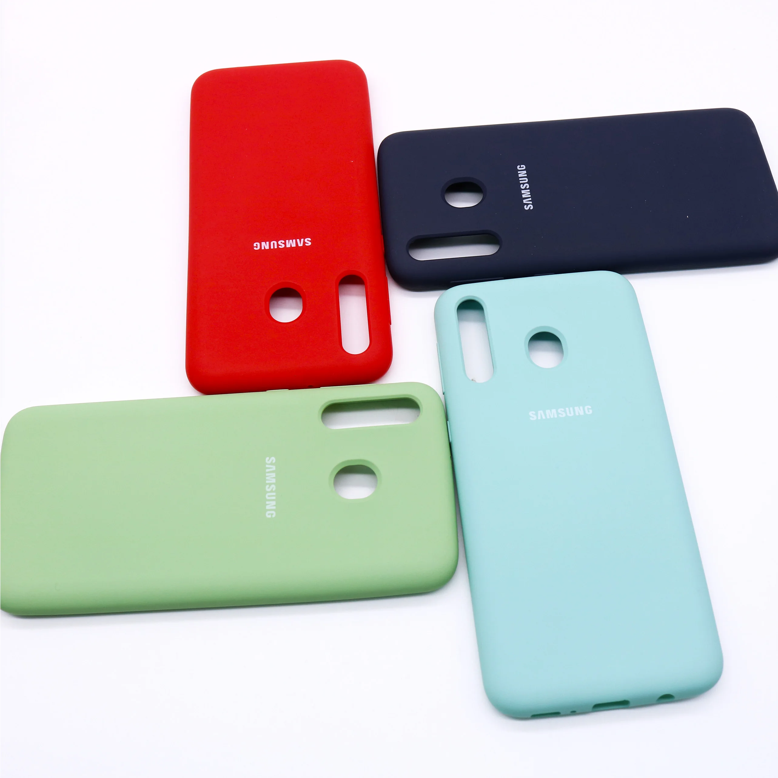 Чехол для Samsung A50 оригинальная Жидкая силиконовая мягкая защитная задняя крышка