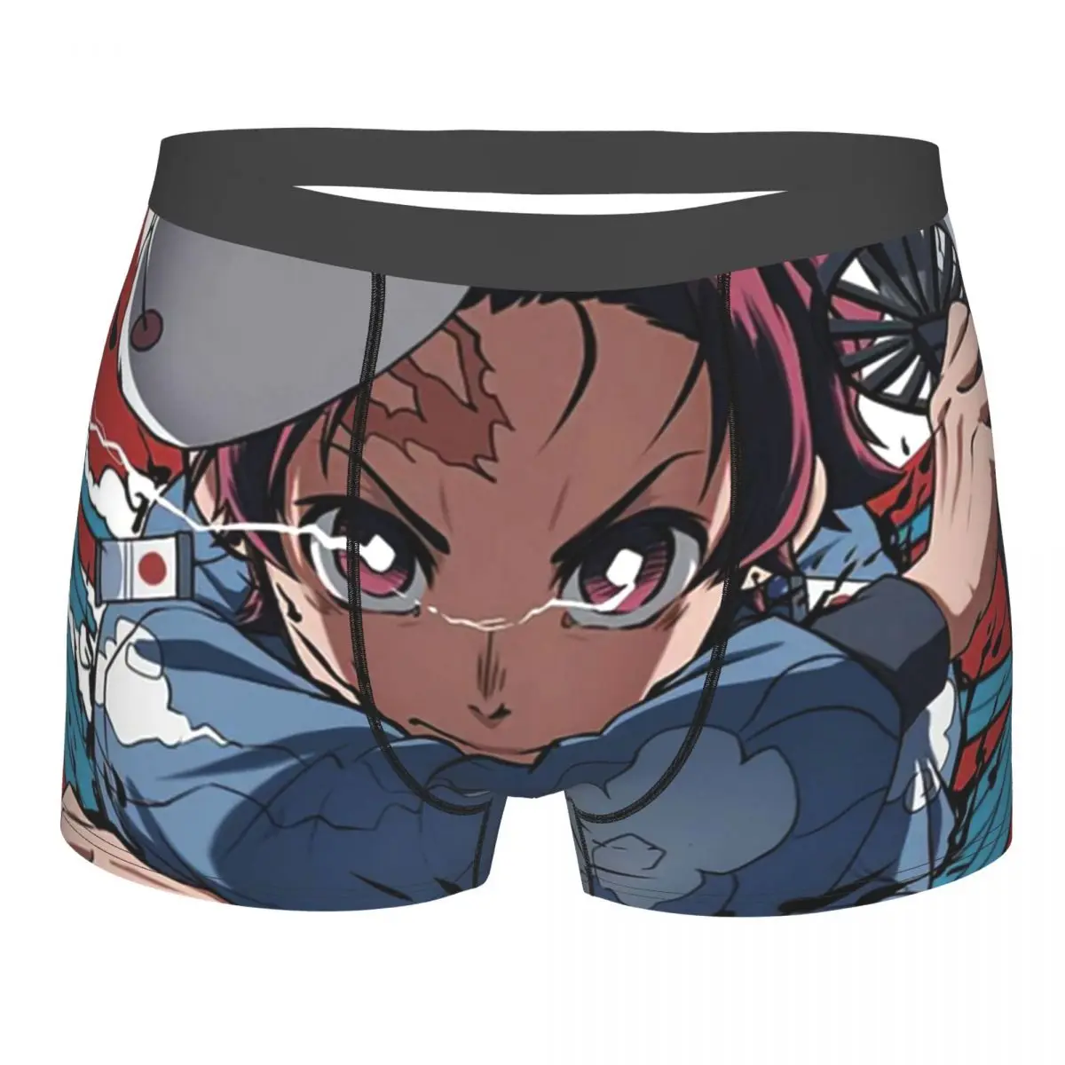 Kimetsu No Yaiba - Kamado Tanjiro Underpants Breathbale Panties Male Underwear Print Shorts Boxer Briefs