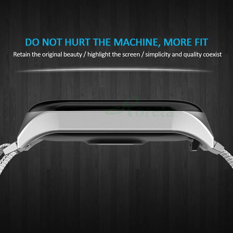 Металлический магнитный ремешок Roreta для mi Band 4 3, ремешок для Xiaomi mi Band 3 4, браслет из нержавеющей стали без винтов