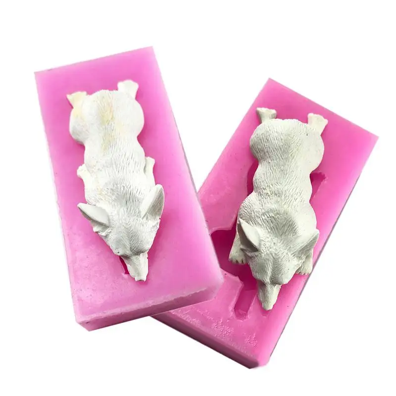 Силиконовая форма милый 3D Животный цемент форма DIY Keji собака форма штукатурка Арома форма домашний декор силиконовая форма бетона для штукатурки