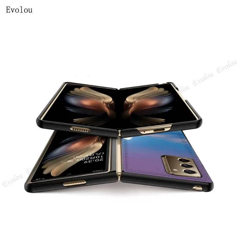 Painted Pattern Leather Phone Case For Samsung Galaxy Z Flip 3 5g Folding Leather Shockproof Cover For Samsung Z Fold 3 5g 2 W Phone Case Covers Aliexpress