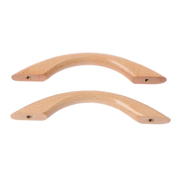 2Pcs 96 126MM Kitchen Cabinet Furniture Handle Solid Wooden Cabinet Knob and Handle Dresser Door Drawer Wood Pull Handle Knobs