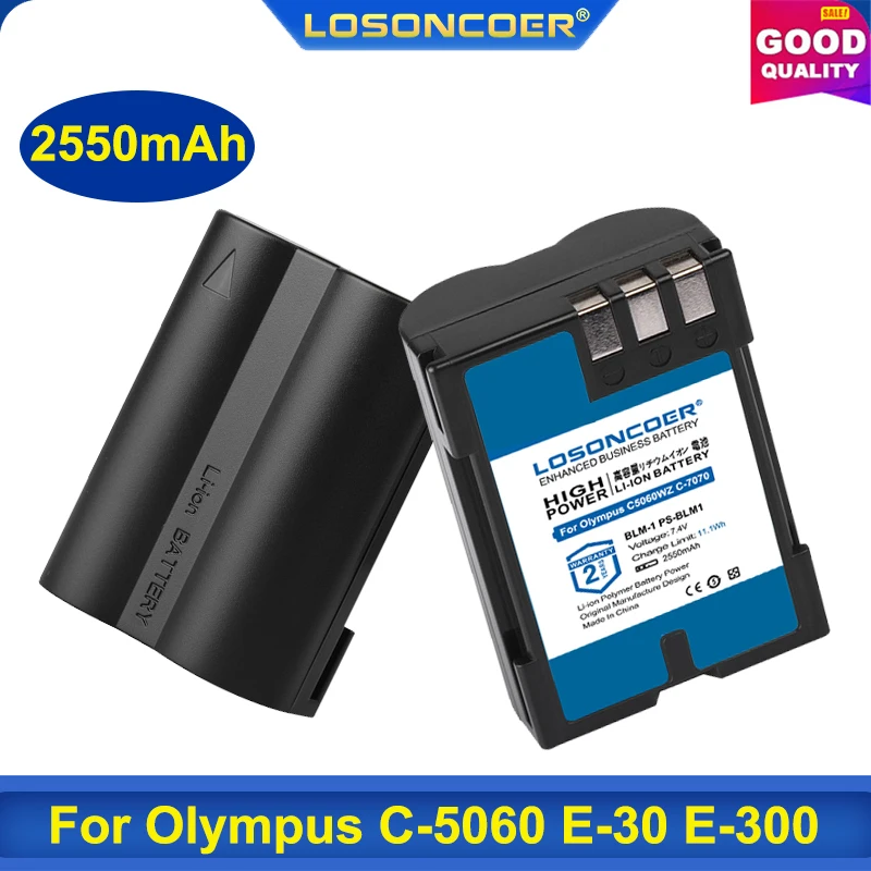 2550 мА/ч PS-BLM1 BLM-1 BLM1 Батарея для цифровой камеры Olympus C-5060 C-7070 C-8080 E-30 E-300 E-330 E-500 E-510 Evolt