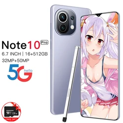 Global Version Note10 Pro 6.7-inch Smartphone 12G+512G Full Screen Android Phone 4G 5G Network Smartphone Supports Google Maps