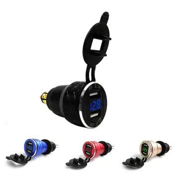 

For BMW R1200GS F800GS R1250GS Quick Charge 3.0 Dual USB Motorcycle Charger Plug Socket Cigarette Lighter Adapter LED Display