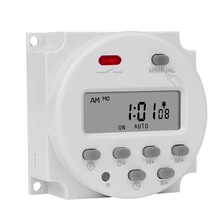 FashionSINOTIMER 1 Second Interval 220V Digital LCD Timer Switch 7 Days Weekly Programmable Time Relay Programmer CN101S