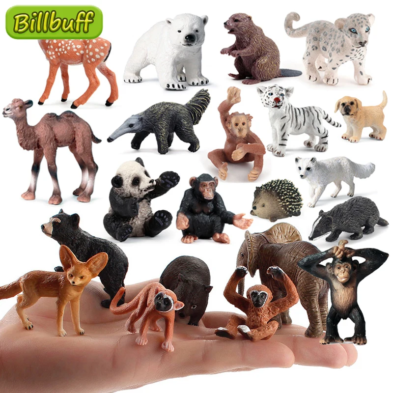 Wild Animals Figures Ornamnet Animals African Wild Dog Action Model Toy Gift 