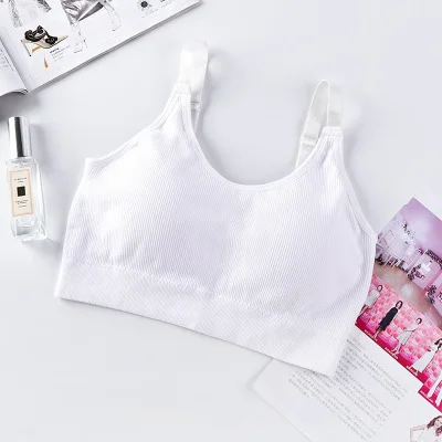 white with pad BZEL модный тонкий бесшовный бюстгальтер с подушечками без косточек бюстгальтер пуш-ап нижнее белье дышащие бюстгальтеры для женщин повседневный Бюстгальтер Bh - Цвет: white with pad