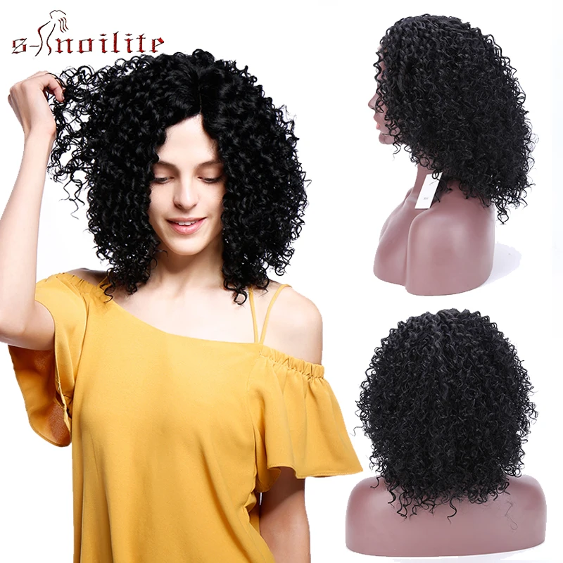 S-noilite синтетические парики фронта шнурка парик кудрявый короткий Боб 12*3