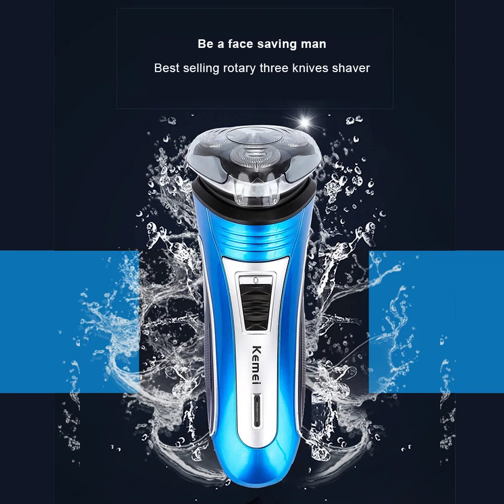 

Floating Blade Heads Rechargeable Electric Shaver Men Shaving Machine Razors Face Care Beard Trimmer Barbeador 3D Triple