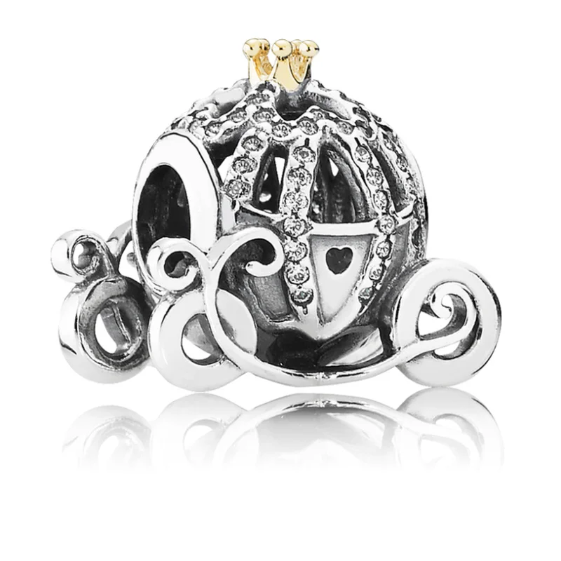 Cinderella's Pumpkin Coach Charm, Clear CZ1