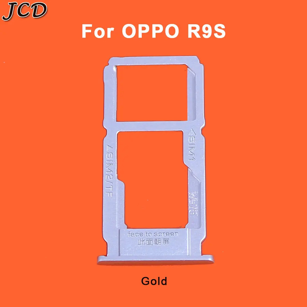 JCD слот для sim-карты держатель носитель контейнер Запчасти для oppo R9 R9plus R9S R9S plus R9SK - Цвет: R9S-Gold