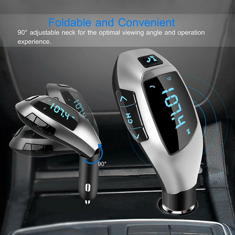 Беспроводной Bluetooth fm-передатчик автомобильный комплект Hands-free lcd MP3-плеер USB зарядное устройство Поддержка TF ЖК-дисплей экран автомобильные аксессуары