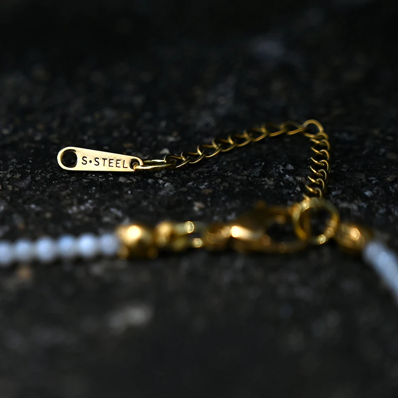 Stainless Steel Initial Heart Necklace for Women Natural Shell Beads Letter Choker Fashion Jewelry Boho Streetwear Collier Femme - Image 3