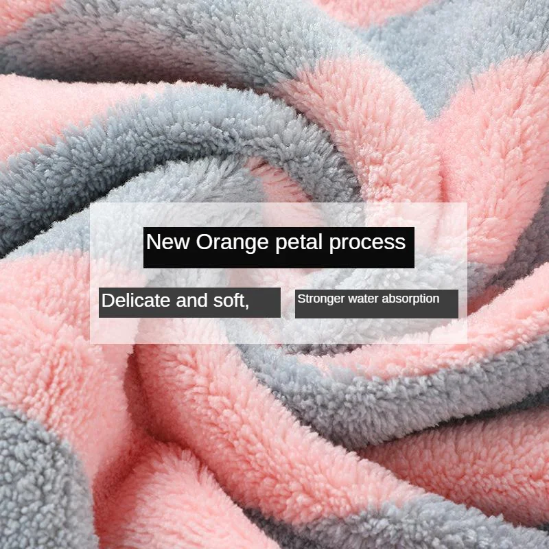 Стиль, полосатая сухая шапка для волос, сверхтонкое волокно, толстая, сильная, водопоглощающая, для сушки волос, полотенце, встряхивание, голосовая сеть, красный, celebit