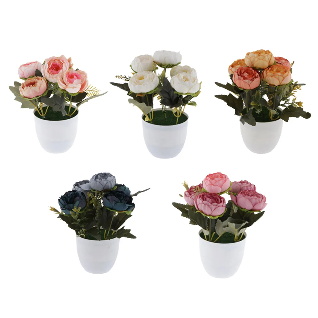 Artificial Peony Silk Flowers Bouquet Wedding Home Decorations