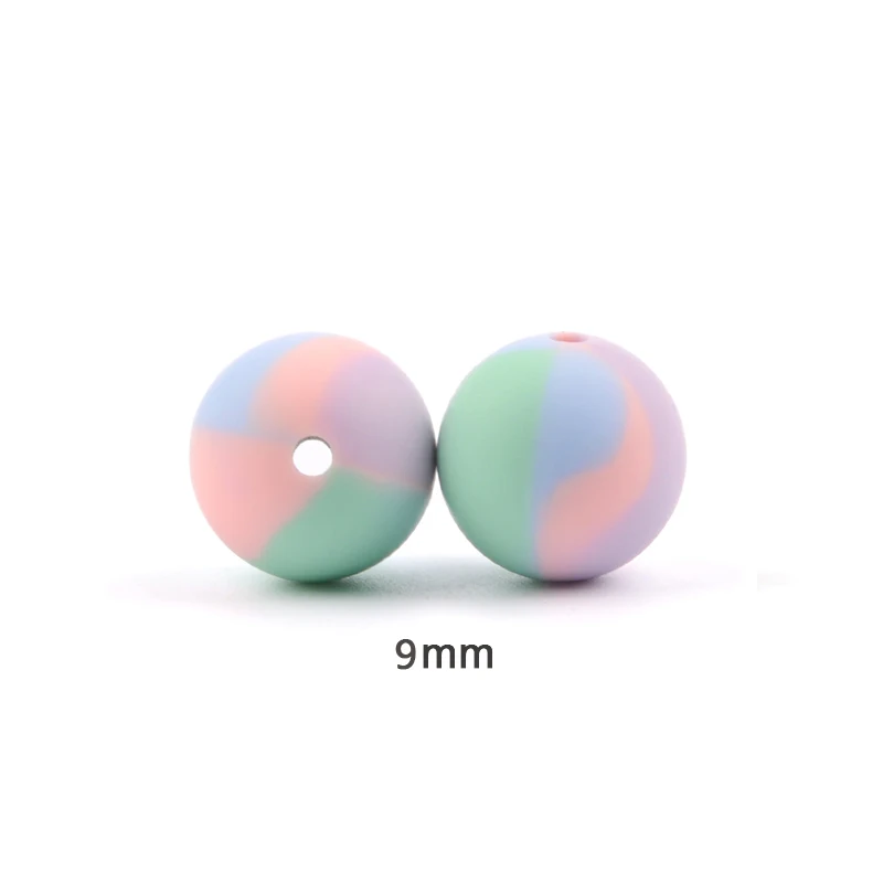 LOFCA 20pcs עניבה לצבוע 12/15/19mm סיליקון חרוזים תינוק צבעוני בקיעת שיניים חרוזים DIY BPA חינם מזון כיתה תכשיטי מוצץ קליפ