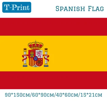 

5pcs Flag 90*150cm 60*90cm 40*60cm 15*21cm Spanish Flag Polyester Spain National Flag Banner
