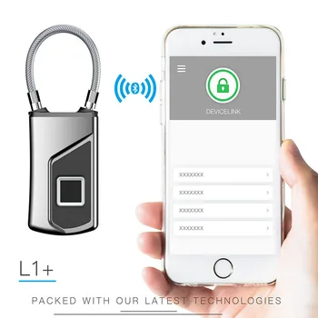 

High Quality Anti-theft Waterproof Bluetooth Smart Fingerprint Door Lock Backpack Household Storage Cabinet Long Standby Padlock