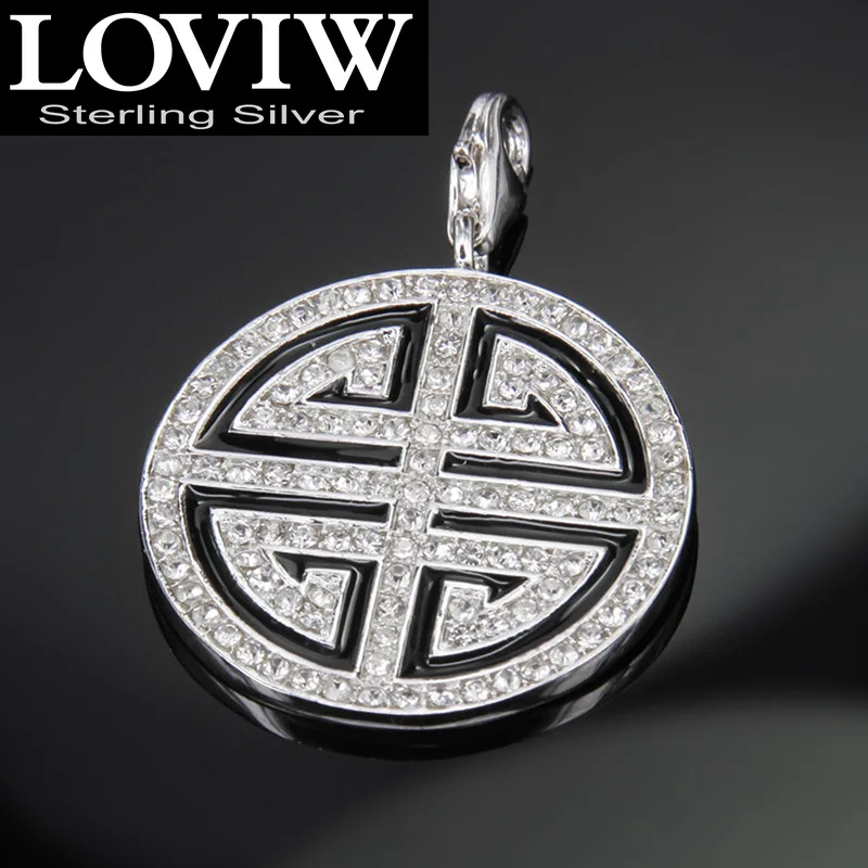 Кулон Great blession Eastern Luck & lonevity серебряная Клубная подвеска на счастье ожерелье