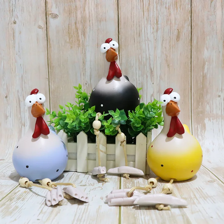 

Ceramic Chicken Garden Ornament Decorative Funny Garden Decoration Chicken Yard Art Lawn Plug Hen Rooster Statues Decor