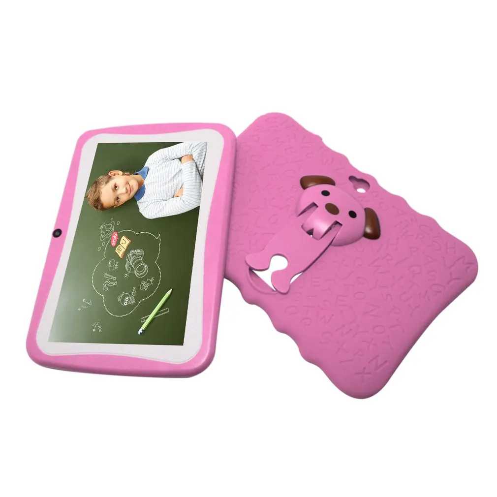 

Onleny 7 inch Q7 A33 Quad Core 512MB+4GB Android 4.4 Kids Tablet PC with Bluetooth 1024x600 Dual Camera with Silicone Case