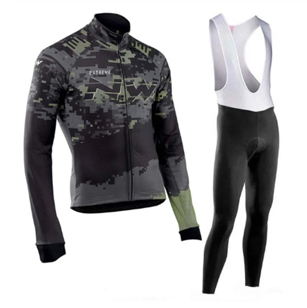 Northwave Весна/Осень Одежда для велоспорта Ropa Ciclismo Nw мужской костюм Джерси для прогулок верховой езды на велосипеде MTB Одежда комбинезон набор 4 - Цвет: 2