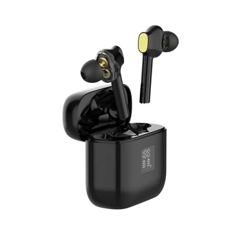 

2020 New Dual Driver tws earbuds with type-c charging box Stereo Bass Sound