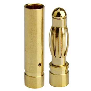 

50 sets 4 mm banana Gold contact plug (male + female) electronic or model