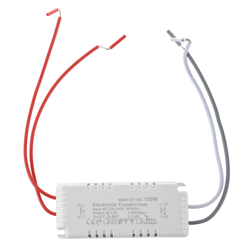 

Halogen Light Electronic Transformer 105W 12V 220V - 240V