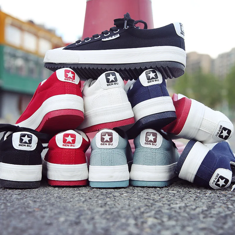 

Pure New Style Fashion Solid Color Casual Versatile Canvas Breathable Fashion Lace-up Light Balance WOMEN'S Shoes Support