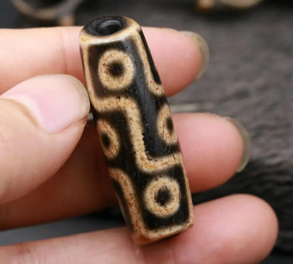 9-eyed dzi bead,D422 Magic Energy,Tibetan DZI Beads,amulet pendant,evil spirits 