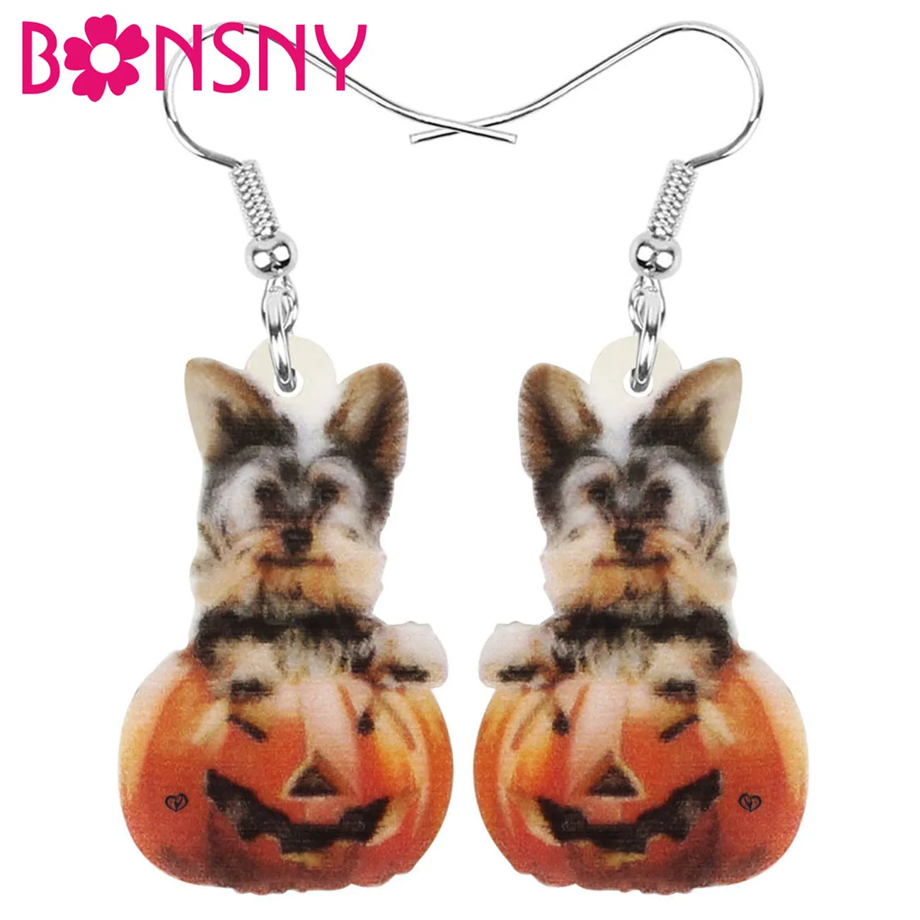 The Bonsny Orecchini A Goccia Gallina In Acrilico - Design Divertente 6,3 Cm