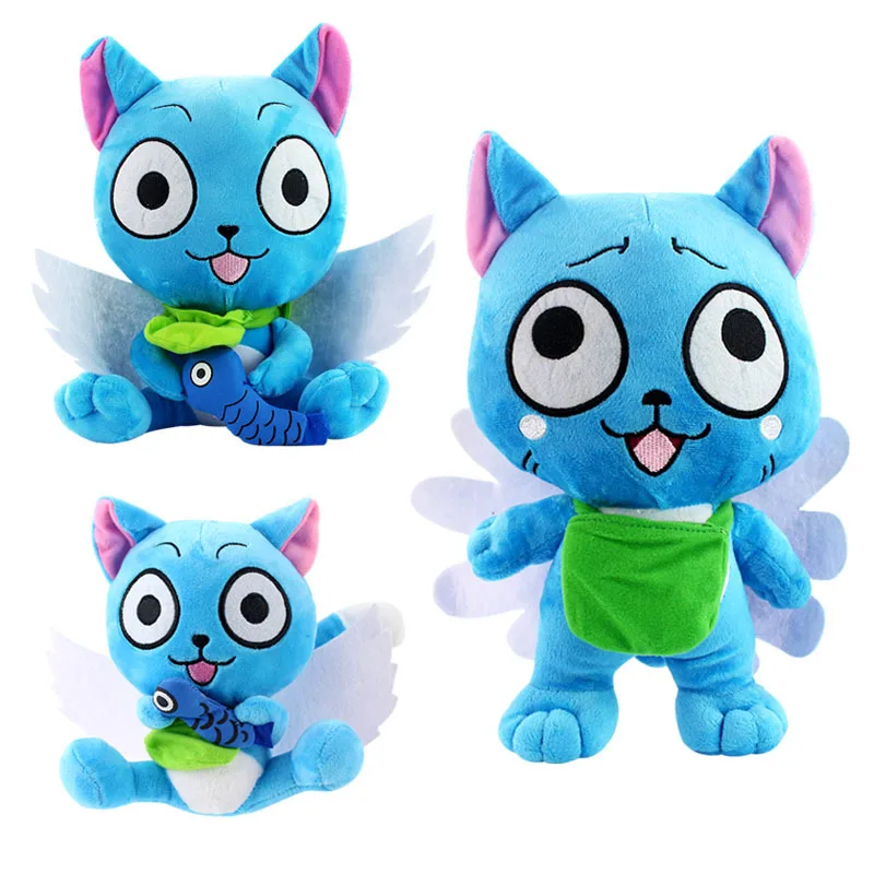 

2020 New Cartoon 30CM Japanese Anime Cartoon Fairy Tail Happy Plush Toy Plush Doll Figure Toy Gift For Children