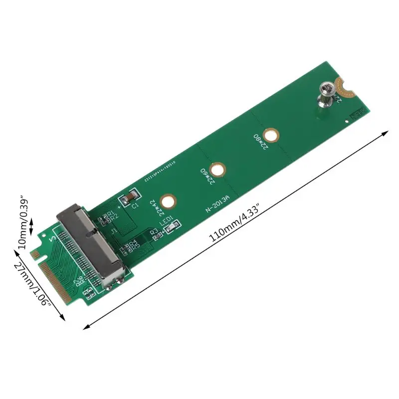 Для MacBook Air Pro 12+ 16 контактов SSD для M.2 Key M(NGFF) PCI-e адаптер конвертер карта для ПК Компьютерные аксессуары