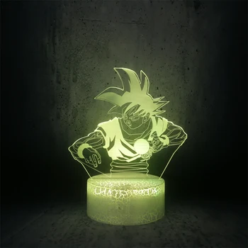

Night light Dragon ball Adult Goku action Anime role 3D LED Lamp boys toy kids party decor