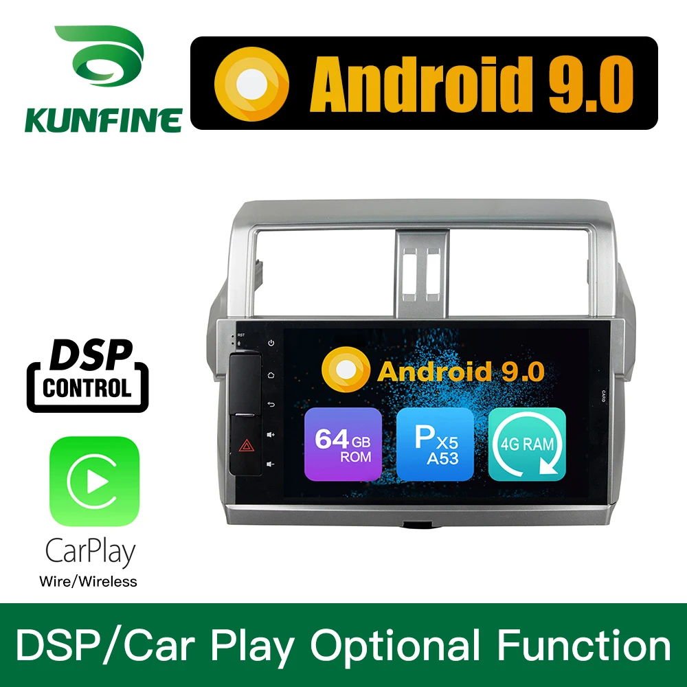 Top Android 9.0 Octa Core 4GB RAM 64GB ROM Car DVD GPS Navigation Multimedia Player Car Stereo for Toyota PRADO 2014 2015 Radio 2